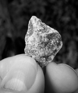 Chip of Jesse James Grave Stone bw